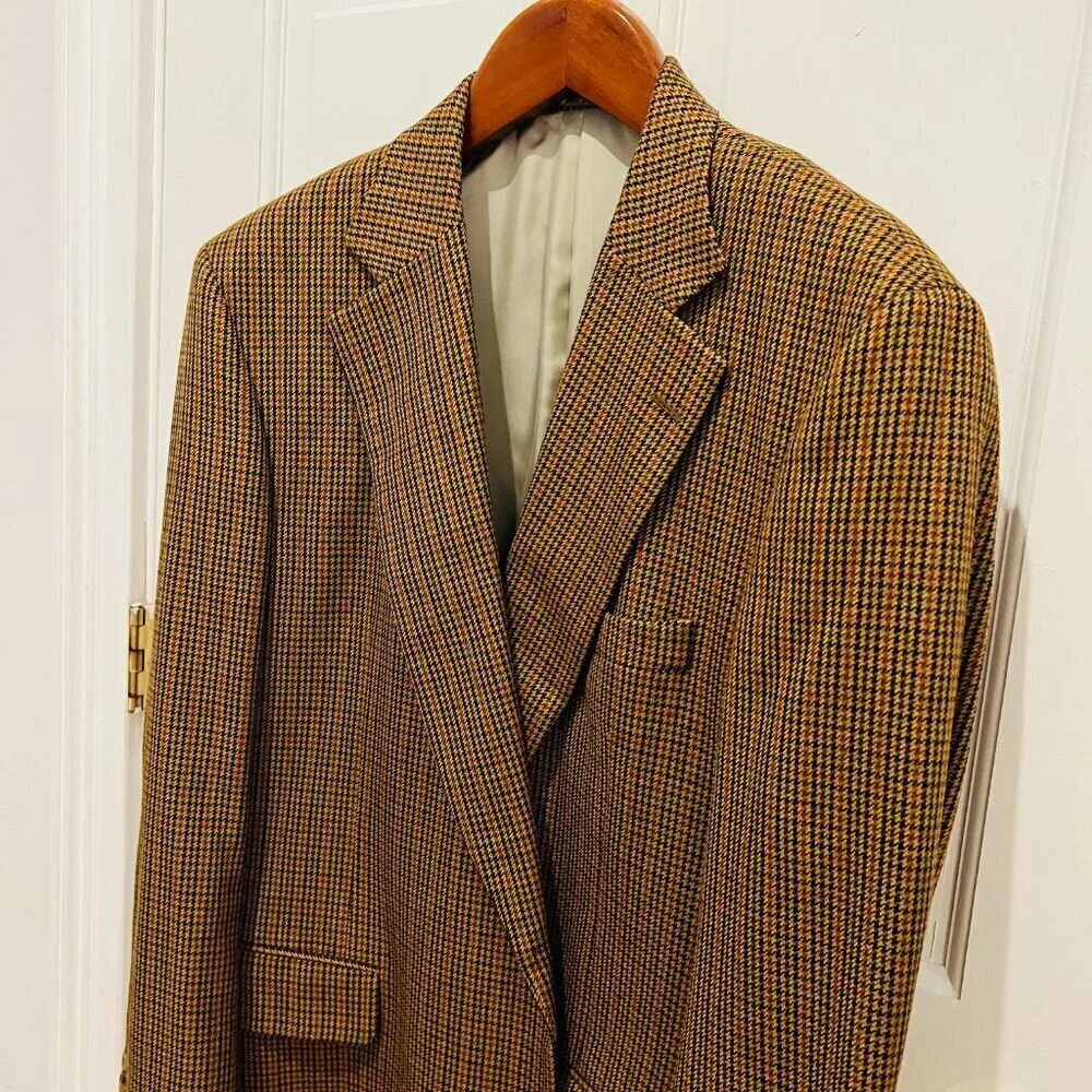 Paul Stuart Wool Sport Coat Blazer Jacket Size 46 Long